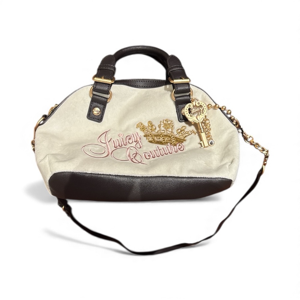 Juicy Couture Black and Cream Satchel